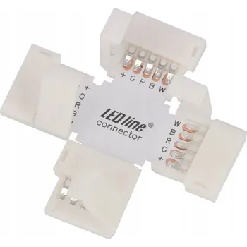 LED osvětlení Rohová spojka typ + RGBW 5pin 12mm LED Line pásek