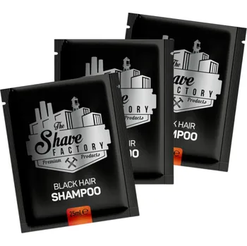 Šampon The Shave Factory Black Hair Shampoo - černý barvící šampon, 25 ml x 10 ks