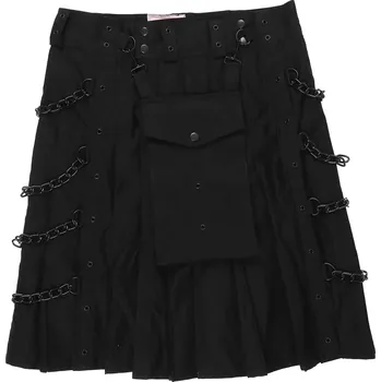 Dámská sukně kilt pánský BLACK PISTOL - Denim - Black - B-2-26-001-00 - L