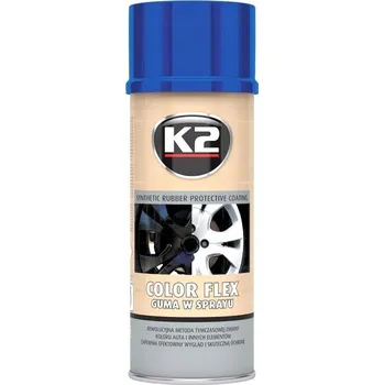 Barva ve spreji K2 COLOR FLEX Guma ve ve spreji modrá 400ml L343NP