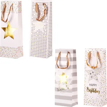 Dárková taška Taška dárková papírová vysoká, mix 4 druhů 798