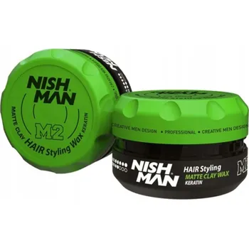 Stylingový přípravek Nishman M2 Matte Clay Wax Keratin - matná hlína/vosk na vlasy se silnou fixací, 100 ml