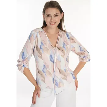 Dámská halenka PELIPE dámská halenka růžovomodrobílá