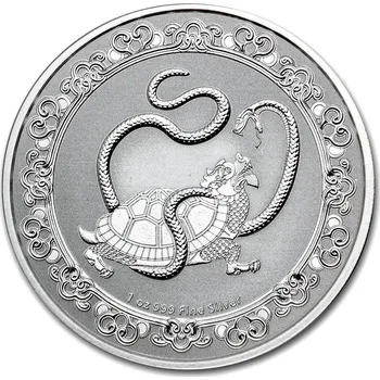Niue Island Stříbrná mince 1 oz Černá želva Celestial 2021