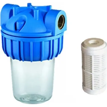 Ochranný vodní filtr Filtr Aqua 5" s nerezovou sítkovou filtrační vložkou 144 mik. Připojení: 1/2"