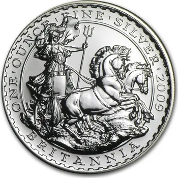 Stříbrná mince 1 oz Britannia 2009 BU