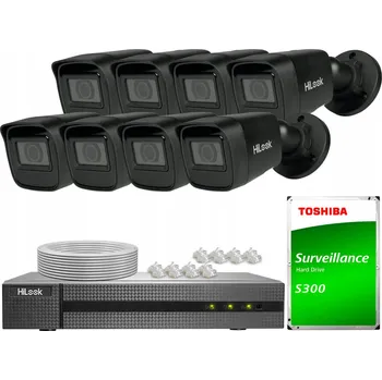 Bezpečnostní kamera Sada pro monitoring 8x IPCAM-B4-P 2K+, PoE IR 20m HiLook od Hikvision