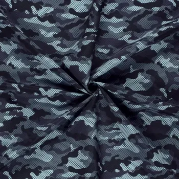 Látka na koupací kraťasy Šedý maskáč (E)