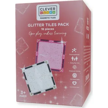 ostatní stavebnice Cleverclixx Magnetická stavebnice - třpytivé díly (16 ks)