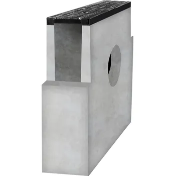 Sběrná betonová vpusť BIELBET B125 s litinovou mříží 500 x 150 x 500 mm 200 mm