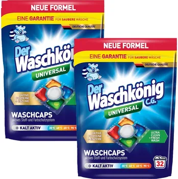 Kapsle na praní Waschkonig Univerzální prací Kapsle 5-komorové, sada 2x32 ks