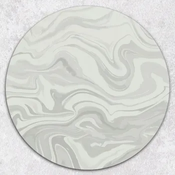 Kuchyňské prkénko Kulaté Skleněné Prkénko do Kuchyně S Potiskem Světlý Akvarelový Mramor průměr 40 cm