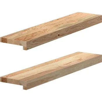 Parapet vidaXL Okenní parapety 2ks světle hnědé 70x15x2cm masivní dubové dřevo [4009085] Barva: Přírodní