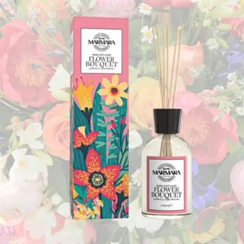 Aroma difuzér Marmara Premium REED DIFFUSER - voňavý difuzér, 100 ml FLOWER BOUQUET - vůně kytice květin