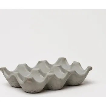 Stojánek na vajíčko ODLITO Betonové plato na vajíčka – přírodní – 14 cm
