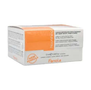 Vlasová regenerace Fanola Nourishing Restructuring Leave-In Hair Lotion vyživující sérum pro suché a poškozené vlasy 12 x 12 ml