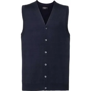 Pánská vesta Pánská pletená knoflíky na knoflíky, francouzské námořnictvo vel. M
