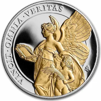 East Indian Company Stříbrná mince 1 oz Svatá Helena Pravda 2022 Zlacená