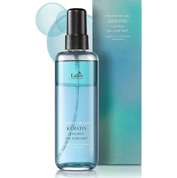 Vlasová regenerace LADOR KERATIN LAYERED OIL MIST dvoufázový keratinový sprej na vlasy 130ml