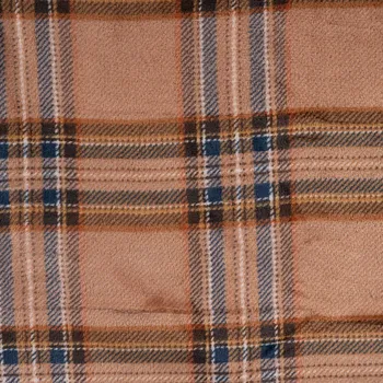 Strima Cuddle Fleece Print - Tartan, Caramel