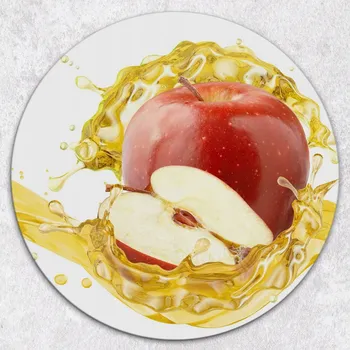 Kuchyňské prkénko Dekorativní Kulaté Prkénko z Tvrzené Sklo na Krájení Jablkový Džus ø 40 cm