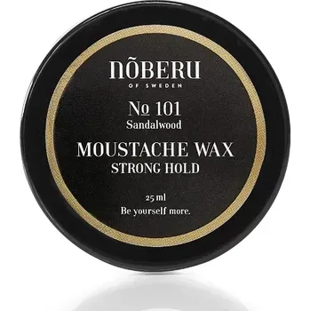 Stylingový přípravek Noberu of Sweden No 101 Sandalwood Moustache Wax Strong Hold - silně fixační vosk na vousy, 25 ml