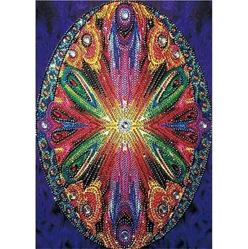 Diamantové malování Norimpex 7D Mandalový ovál 30 × 40 cm