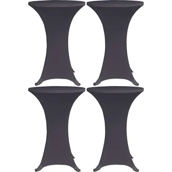 Potah na židli zahrada-XL Strečové návleky na stůl 4 ks 80 cm antracitové 279086