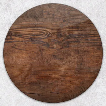 Kuchyňské prkénko Stylové a odolné kulaté skleněné prkénko s potiskem Hnědé prkénko průměr 40 cm