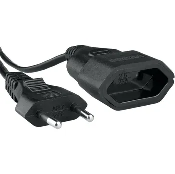 Elektrická zásuvka prodkužka zásuvka plochá 5m černá 2x0,75 PPS151