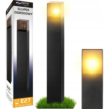 Venkovní osvětlení Kvadratický osvětlovací sloupek Masterled E27 60 cm černý