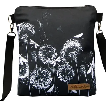 Městský batoh Petaholka - Menší kabelka s pampeliškami a vážkami