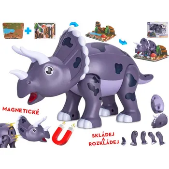 Figurka Dinosaurus Triceratops 28 cm magnetický s doplňky