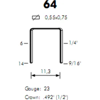 Průmyslová sponka Spony do sponkovačky S17, délka 8 mm