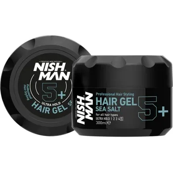 Stylingový přípravek Nishman Hair GEL Sea Salt Ultra Hold 5+ - ultra silně fixační stylingový gel s mořskou solí, 300 ml