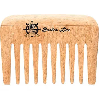 hřeben VÝPRODEJ: Barber Line Wooden Comb 04548 - hřeben na bradu