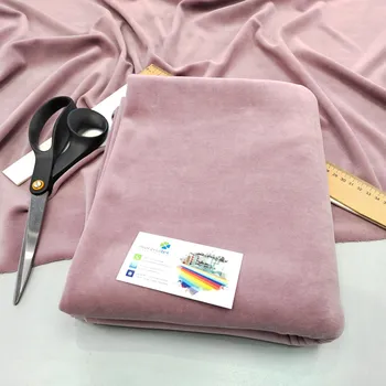 Moraviatex Balíček 1 metr - Plyš / Velur kouřově růžový č.89 (0,46kg)