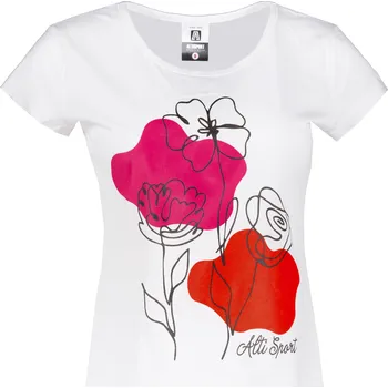 Dámské tričko Dámské tričko ALTISPORT ALW189122 BÍLÁ/RŮŽOVÁ XXXL