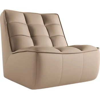 Křeslo Maison Heritage Tmavě béžové kožené křeslo Moni