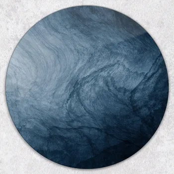 Kuchyňské prkénko Stylové a odolné kulaté skleněné prkénko s potiskem Mořský mramor průměr 40 cm