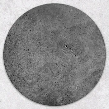 Obraz Dekorativní Kulatá Deska Tvrzené Sklo Na Krájení Tmavý Beton průměr 40 cm