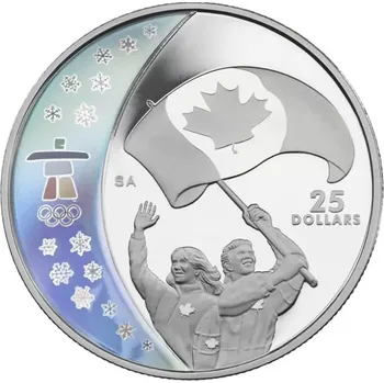Royal Canadian Mint Stříbrná mince 1 oz Atletika Vancouver Zimní olympijské hry 2007 Holografická