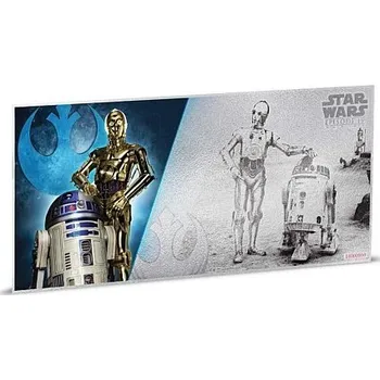 Niue Island Stříbrná mince 5 gr – Star Wars Nová naděje - R2-D2 a C-3PO 5 g
