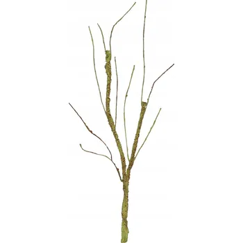 umělá květina Pěnový KOŘEN větvička pro aranžmá ZELENÝ 60 cm