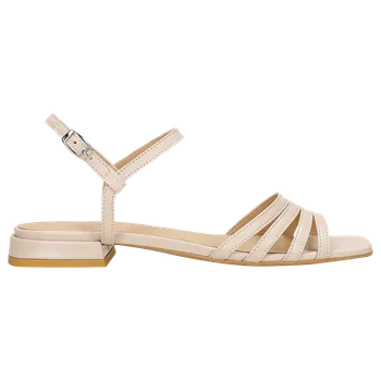 Dámské sandále Béžové Dámské Sandály Na Nízkém Širokém Podpatku Wojas 7622454 36