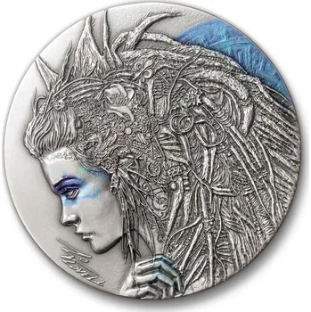 Helvetic Mint Stříbrná mince 50 g Dark Beauties Cassandra 2018 High Relief Ostařená