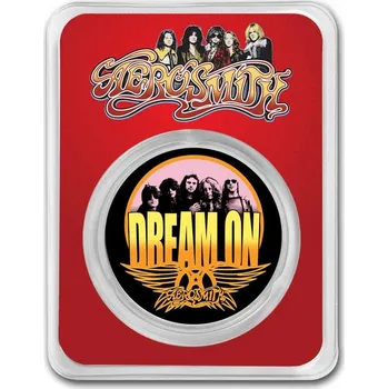Stříbrná mince 1 oz Aerosmith Dream on 50th Anniversary 2023 Kolorovaná TEP 50. výročí Dream On Aerosmith