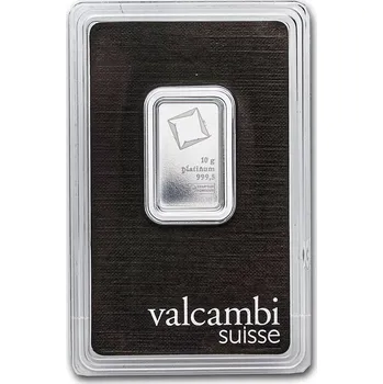 Platinový slitek 10 g Valcambi