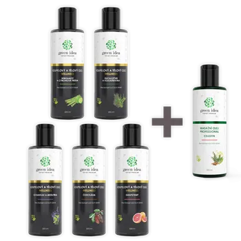 Koupelový olej Sada olejů 5+1 ZDARMA v mandlovém oleji 200ml.