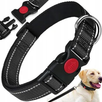 Obojek pro psa SILNÝ NASTAVITELNÝ OBJEK S REFLEXNÍMI PRVKY PRO PSA KOČKU VEL. M 35-45 cm